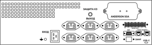 Supercapacitor UPS rear view